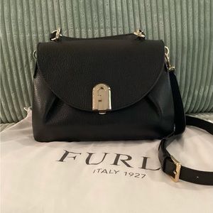 FURLA Black Leather Bag